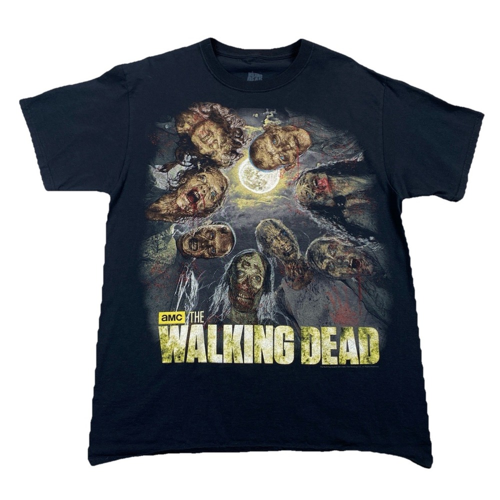 The Walking Dead Men's Large T-Shirt Zombies AMC 2014 Black